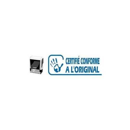 Trodat X-Print "Certifié Conforme A L'original" 4912 Blanc Picto/Mes Enc. Bleu