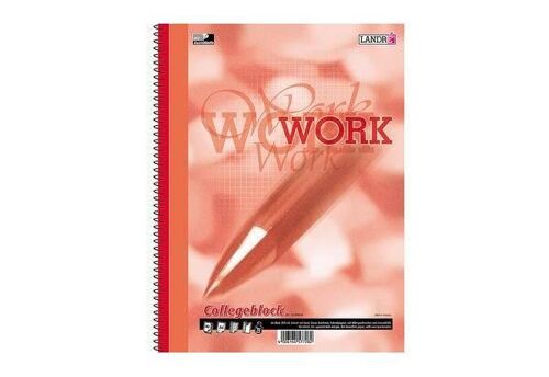 Landré Collegeblock "Work" Din A4, 80 Blatt, Rautiert