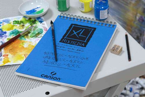 Canson Lot De 5 Blocs Croquis Xl Mix Media A5 300g Grain Moyen 15 Feuilles