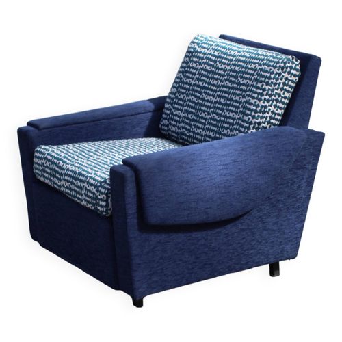 Fauteuil Club Vintage Bleu