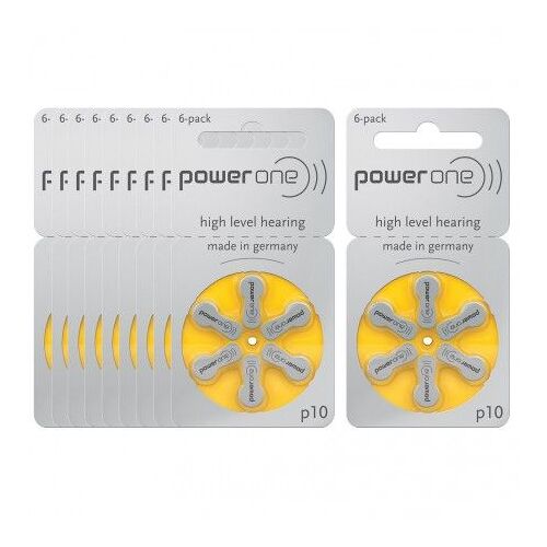 Piles Auditives Powerone 10 - Lot De 10 Plaquettes Jaune