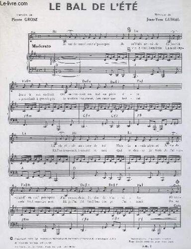 Le Bal De L'ete - Piano + Chant.