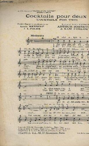 Cocktails Pour Deux + Aimons Nous Ce Soir ! - Cocktails For Two + Live And Love To Night.