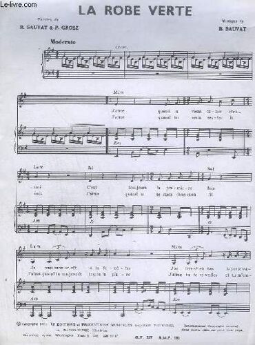 La Robe Verte - Piano / Chant.