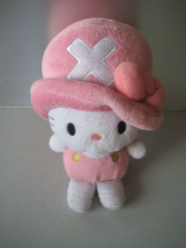 Doudou Peluche Poupée Hello Kitty Rose Chapeau Croix Sanrio 22 Cm