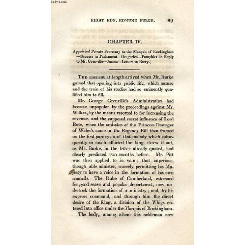 Memoir Of The Life And Character Of The Right Hon. Edmund Burke