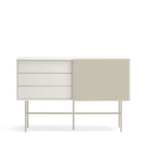 Teulat - Nube - Buffet avec porte coulissante en bois L140 cm - Beige