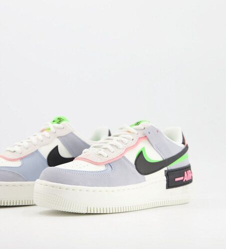Nike Air Force 1 Shadow Baskets Bleu Pâle Et Menthe Multicolore Cu8591101