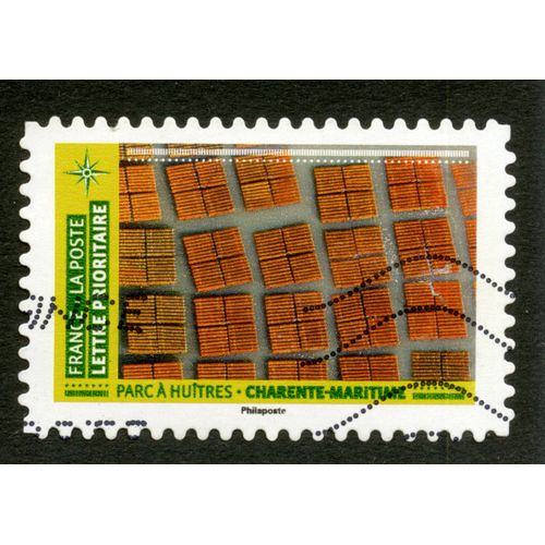 Timbre Oblitéré Parc À Huîtres, Charente-Maritime, France, La Poste, Lettre Prioritaire