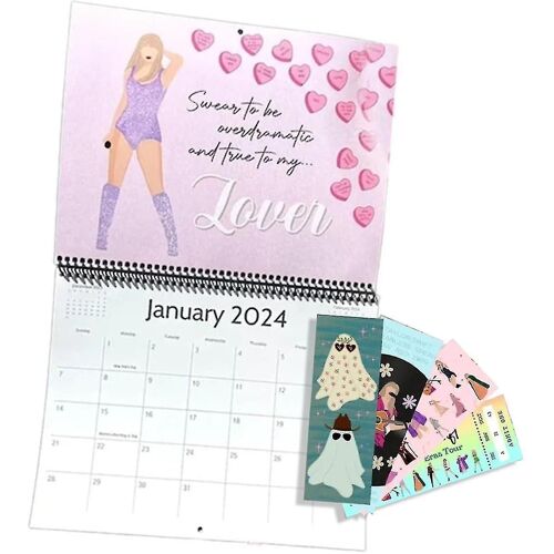 Eras Tour Calendar 2024,Funny Music Lover Fans Album Gift,Monthly Calendar Handmade Home Office Hanging Calendar Memo,Family Planner & Daily Organizer