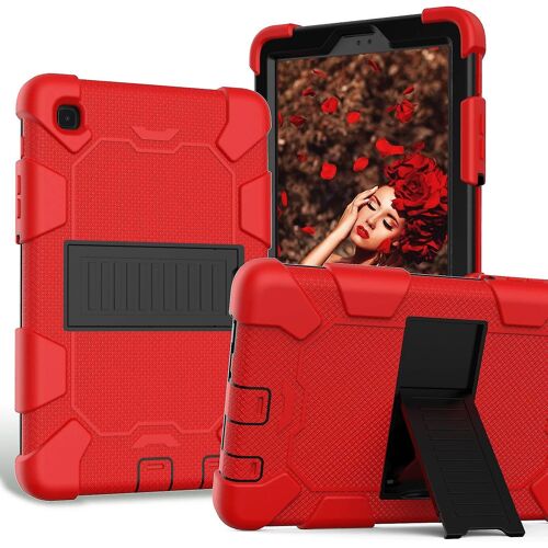For Samsung Galaxy Tab A7 Lite 8.7-inch Dual Color Silicone + Pc Tablet Case Kickstand Shockproof Protective Cover