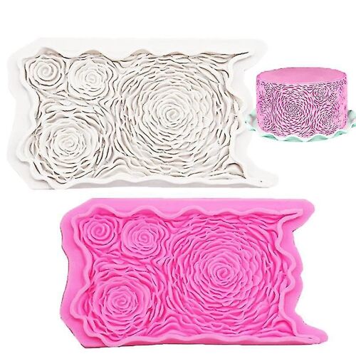 Marvelous Molds Rosette Ruffle Simpress Silicone Mold | Cake Decorating With Fondant Gum Paste Icing