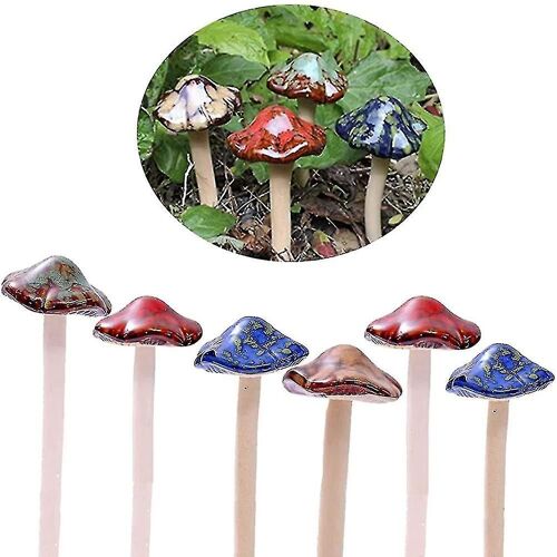 Champignons de jardin colorés, Fée Champignon de jardin Toadstool Céramique
