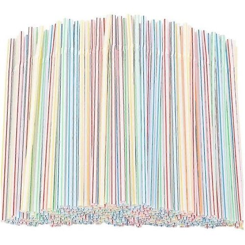 600 / 1200PCS Pailles en plastique Pailles en plastique - Pailles en plastique flexible pour la maison, Bar,