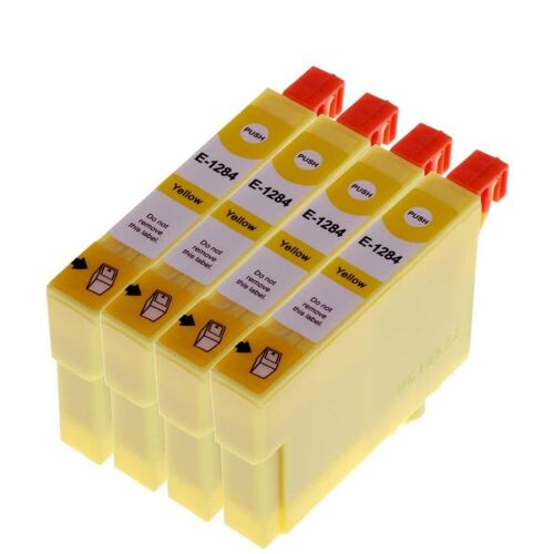 Premium 4 compatible pour T-1294 T 1294 Y Avec Puce Supérieure Qualité cartouches d'encre á Epson Stylus SX230, SX235W, SX420W, SX425W, SX435W, SX440, SX445W, SX525WD, SX535WD, SX620FW