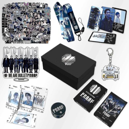 Bts Boîte Cadeau Kpop Preuve Album Marchandise Lanière Imperméable Autocollant Cadeau Pour L'armée - Yx