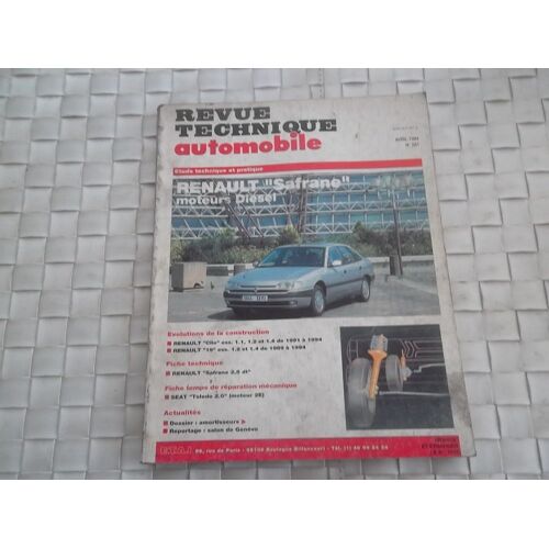 Revue Technique Renault Safrane Moteur Diesel Et Turbo Diesel