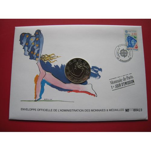 Enveloppe Philatélique/Numismatique - Timbre - Médaille - France/Europa - Numérotée - 1er Jour D' Émission 27 Avril 1991