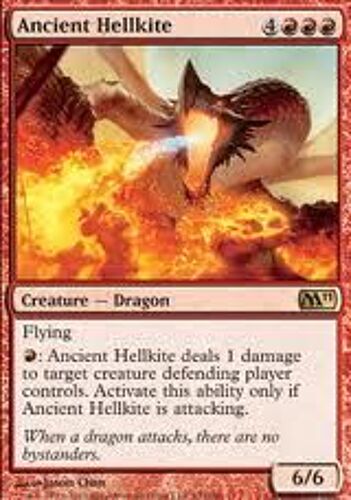 Carte Magic Ancient Hellkite Vo  M11  Holo