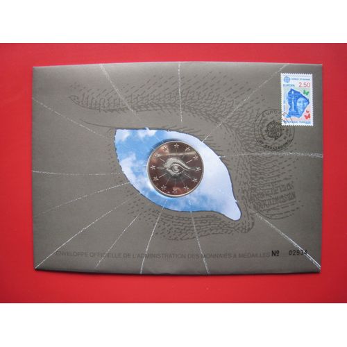 Enveloppe Philatélique/Numismatique - Timbre - Médaille - France/Europa - Numérotée - 1er Jour D' Émission 27 Avril 1991