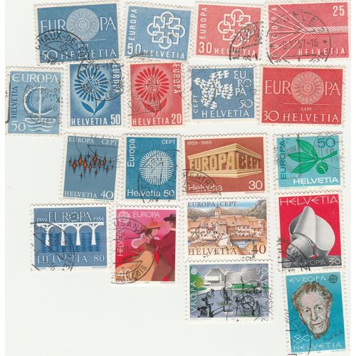 19 Timbres Oblitérés De Suisse - Europa