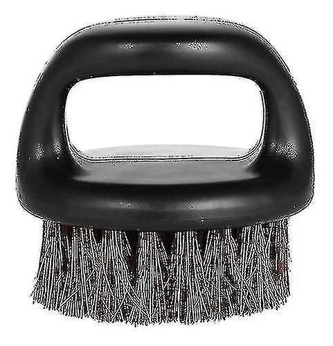 Beard Brush Haircut Chopper Brush Vintage Oil Head Brush Beard Cleaning Brush Hair Salon Hair Comb (Black) (1pcs)
