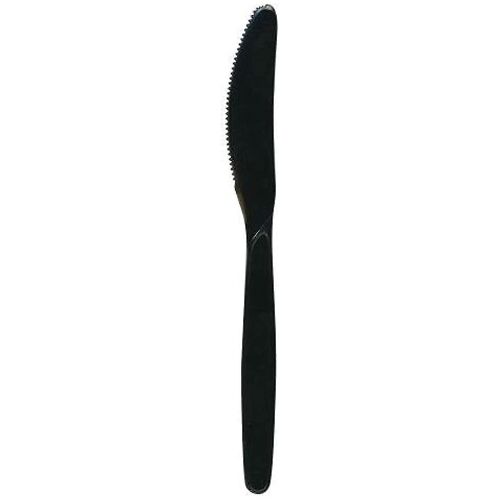 200 Pc Set Premium Qualité Couverts En Plastique Noir | 100 Fourchettes + 100 Couteaux | Couverts En Plastique Robustes Réutilisables Pour Les Fêtes, Dîner De Vaisselle De Tous Les Jours