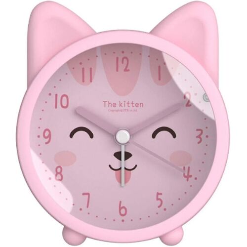 Children Cute Animal Dog/cat Alarm Clock Silent Non-ticking Desk Bedside Alarm Clock For Kids