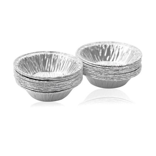 100pcs Disposable Baking Cups, Aluminum Foil Pans Cups, Cupcake Bowl Pans For Baking