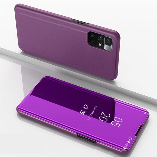 Coque Redmi 10 Miroir Etui Housse Coque Pour Xiaomi Redmi 10 Antichoc Etui Folio Pour Xiaomi Redmi 10 Pour Xiaomi Redmi 10 - Violet