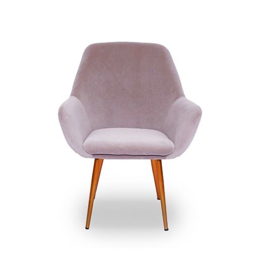 Fauteuil Scandinave Baoba Velours - Velours Taupe