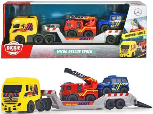 Dickie Mini Lawn Truck Set With Emergency Vehicles Fire Brigade All-Terrain Vehicle