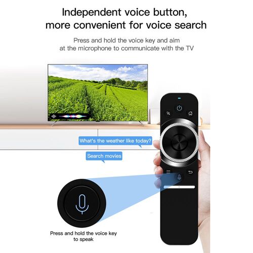Télécommande sans fil 2.4 ghz, télécommande de télévision, télécommande à Six axes, volant, souris infrarouge, pour Android TV Box PC