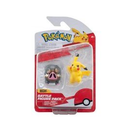 Coffret 2 Figurines Pokemon Pikachu Et Gourmelet - Figurine De Combat Battle Figure - Set Jouet Garcon + 1 Carte Animaux