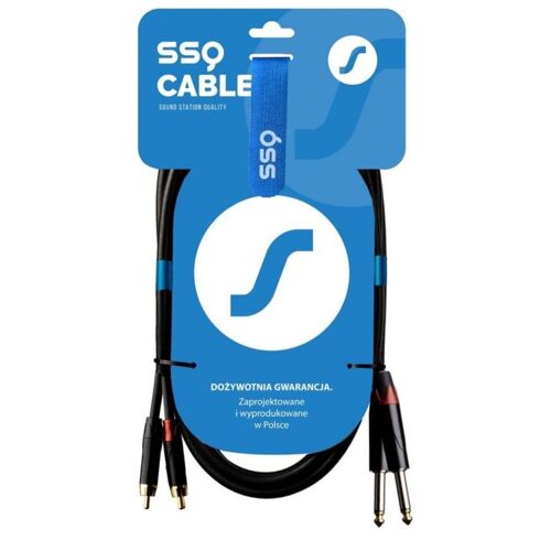 Ssq Rcajm5 - Cable 2x Rca - 2x Jack Mono 6 3 Mm 3 M Black
