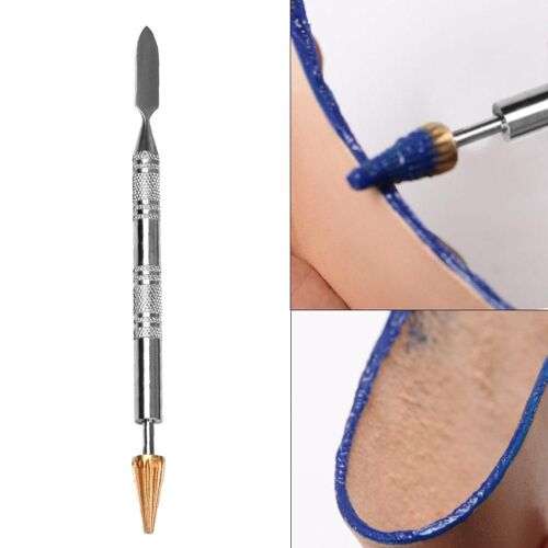 Stylo À Peinture À Double Usage, 2 Têtes En Laiton, Bord Du Cuir, Stylo De Teinture À L'huile, Outil De Bricolage De La Maison