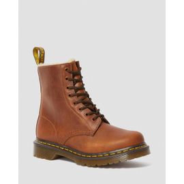 Dr Martens Boots 1460 Serena En Cuir Doublées De Fourrure Synthétique Butterscotch Orleans