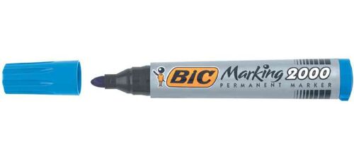 Bic Lot De 3 Marqueurs Permanent Marking 2000 Pointe Ogive Bleu