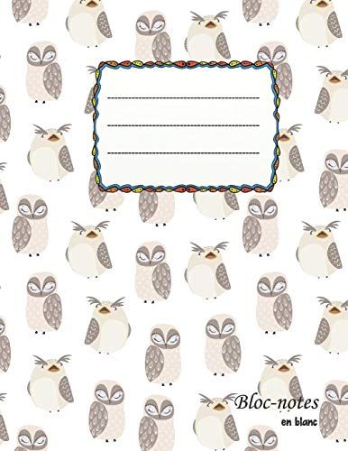 Bloc-Notes En Blanc: Hiboux - Design - Format A4 | 112 Pages | Carnet De Notes Avec Registre | Idéal Comme Agenda, Carnet De Croquis, Carnet De Croquis, Carnet À Dessin Ou À Colorier Vide
