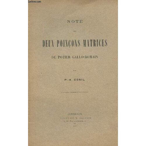 Note Sur Deux Poinçons Matrices De Potier Gallo-Romain