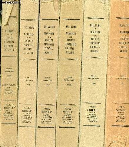 Bulletins Et Mémoires De La Société Française D Ophtalmologie - 11 Volumes - Années 1953+1956+1957+1959+1960+1961+1962+1964+1965+1966+1967.