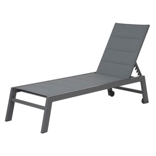 Bain De Soleil Barbados En Textilène Gris - Aluminium Gris Anthracite