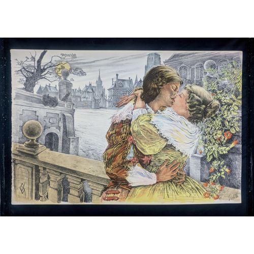 Lithographie Cyrano De Bergerac Planche N° 10 R. Carrance Papier Vélin D’Arches