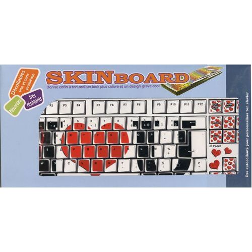 Stickers Skinboard , Pour Touches De Clavier D'ordinateur, 4 Motifs Différents