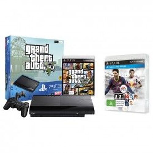 Console Ps3 40 Go + 2 Manettes + Fifa 14 + Gta 5 + Far Cry 3