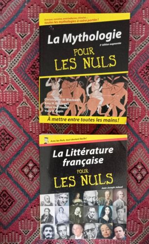 Lot De Deux Livres Pour Les Nuls: La Littérature Française Pour Les Nuls + La Mythologie Pour Les Nuls. Grand Format .