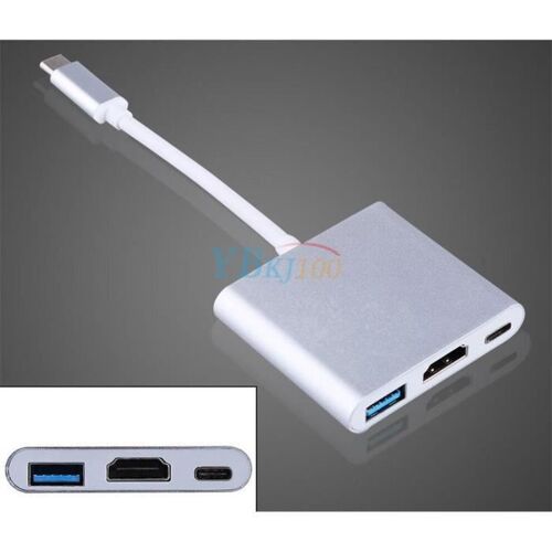 Adaptateur USB 3.1 Type C Male Vers HDMI USB 3.0 Multiport Charge Port Adapteur