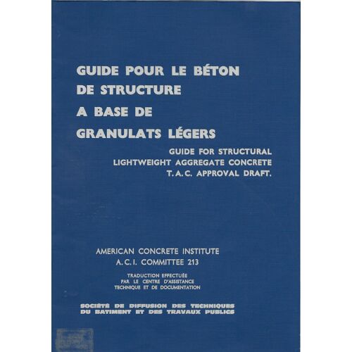 Guide Pour Le Béton De Structure À Base De Granulats Légers