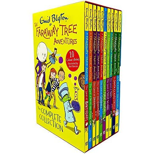 Enid Blyton The Faraway Tree Adventures Colour Stories Complete Collection 10 Books Box Set (Birthdays, Dreams, Enchantments, Goodies, Magic Medicines, Silly School & More!)