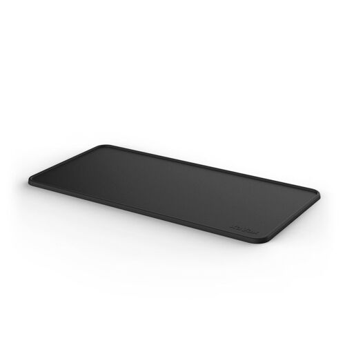 Tapis de tassage en silicone, antidérapant, bord surél., 30x15cm, noir